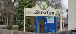 Die teststation im Biergarten Zum Sollner Hirschen