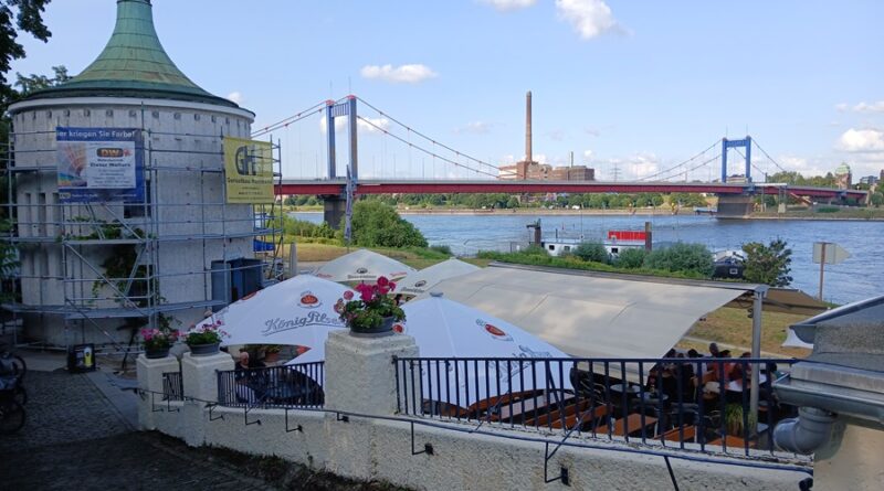 Biergarten Hafensturm in Duisburg Homberg